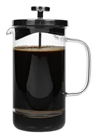 FURBER Kaffeebereiter 1 l, Schwarz/Transparent - Materialtyp: Glas - Material: Borosilikatglas - Zubereitungssystem: French Press - Detailfarbe: Transparent - Schwarz - Anzahl Tassen: 8 × - Fassungsvermögen: 1 l