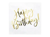 PartyDeco SP33-79-008-019 paper napkins Gold, White 20 pc(s)