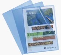 EXACOMPTA Sichtmappe genarbt A4 58522E blau 100 Stück