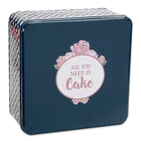 Städter Vorratsdose All you need is cake 2 l, Mehrfarbig - Produkttyp: Vorratsdose - Materialtyp: Metall - Set: Nein - Volumen: 2 l - Stapelbar: Nein - Verschlusstyp: Deckel