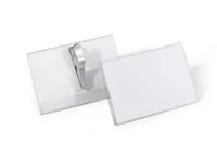 DURABLE Namensschild mit Clip 25 x 90x54 mm - Detailfarbe: Transparent - Höhe: 54 mm - Material: Kunststoff
