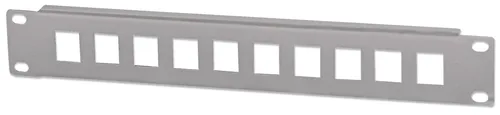 INTELLINET 10-Port Patchpanel unbestückt 10 1 HE grau
