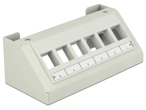 DELOCK Keystone Halterung 6 Keystone Ports Multimedia grau