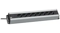 BACHMANN Handwerkerleiste 8x Schutzkontakt 48,26cm 19Zoll-Rack kompatibel 2m