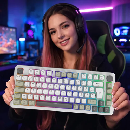 INCA Gaming Tastatur RGBGraySwitchUSB-CBT 2.00m weiß