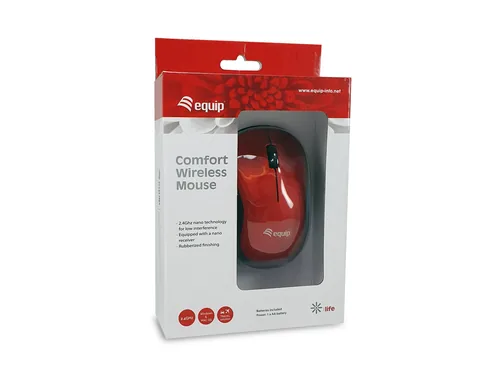 Equip Komfortmaus Wireless USB-A LR rot