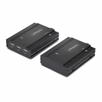 StarTech.com DisplayPort KVM Extender over Fiber Optic, 4K 60Hz, Console Extender Kit, Up to 984ft/300m (Multi-mode) with Pre-installed SFP+ Modules, 3x USB HID - TAA
