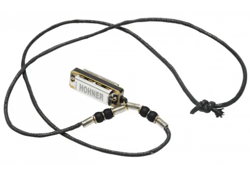 Hohner Mundharmonika Miniature Mini Harp Halskette – C-Dur - Kanzellenkörper: Kunststoff - Stimmung: C-Dur - Stimmungstyp: Diatonisch - Anzahl Löcher: 4