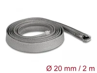 Delock Kabelschlauch 2 m x 20 mm Grau - Detailfarbe: Grau - Breite: 20 mm - Länge: 2 m - Produkttyp: Kabelschlauch - Ausstattung Kabelmanagement: Wiederverwendbar - Reissverschluss - Verpackungseinheit: 1 Stück