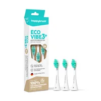 happybrush Zahnbürstenkopf Eco Vibe 3+ 3 Stück, White-Mint - Zahnbürsten-Art: Schallzahnbürste - Verpackungseinheit: 3 Stück
