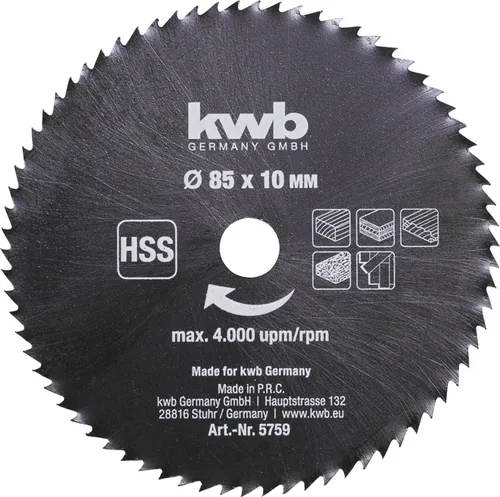 kwb 575905 circular saw blade 8.5 cm 3 pc(s)