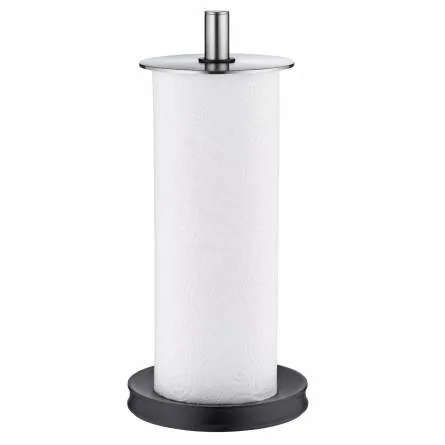 WMF Küchenrollenhalter Depot Schwarz/Silber - Materialtyp: Metall - Material: Cromargan - Kunststoff - Detailfarbe: Schwarz - Silber - Höhe: 32 cm