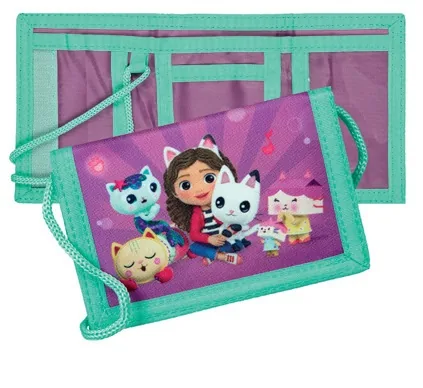Undercover Portemonnaie Gabby's Dollhouse 13 x 8 cm - Nachhaltigkeit: Nicht angegeben - Farbe: Grün - Lila - Verschlussart: Klettverschluss - Münzfach: Ja - RFID-Schutz: Nein - Material: Polyester