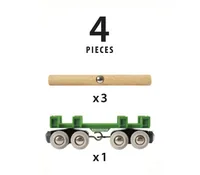 BRIO Eisenbahn Langholzwagen - Kategorie: Eisenbahnwagen & Lokomotiven - Fahrzeuge & Anhänger - Altersempfehlung ab: 3 Jahren - Material: Holz - Kunststoff - Nachhaltigkeit: FSC®