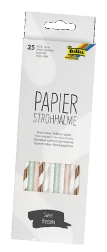 Folia 12596 disposable drinking straws 25 pc(s) Multicolour