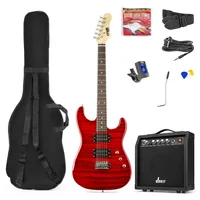 MAX Music GigKitQDR Electric guitar Classical 6 strings Red