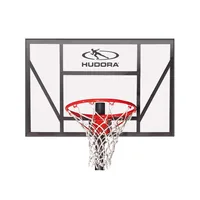 Hudora Basketballkorb Competition Pro 110 cm x 70 cm - Höhenverstellbar: Nein - Farbe: Rot - Transparent - Schwarz - Sportart: Basketball