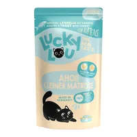 Lucky Lou Nassfutter Lifestage Kitten Geflügel & Forelle, 125 g - Tierbedürfnis: Gewichtskontrolle - Geschmacksrichtung: Fisch - Geflügel - Zertifikate: Keine Zertifizierung - Fleischsorte: Geflügel - Forelle - Packungsgrösse: 125 g - Futtereigenschaft: G