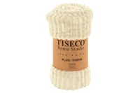 Tiseco RIBBLE throw blanket 130 x 160 cm Polyester Ivory