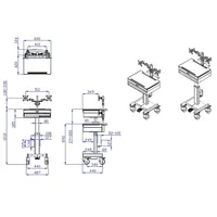 ROLINE Mobile PC-/LCD-Arbeitsstation, hhenverstellbar, bis 26 kg