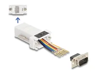 DELOCK Adapter D-Sub9 -> RJ45 StBu Montagesatz weiß
