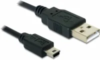Delock USB 2.0-Kabel  USB A - Mini-USB B 1 m - Kabeltyp: Anschlusskabel - Detailfarbe: Schwarz - USB Standard: 2.0 (480 Mbps) - Länge: 1 m - USB Anschluss 2 (Endgerät): Mini-USB B - Geschlecht Anschluss 2 (Endgerät): Male (Stecker)
