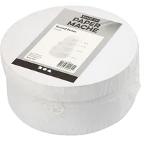 Creativ Company Papp-Schachtel Weiss, 4 Stück - Form: Rund - Verpackungseinheit: 1 Stück - Papp-Art: Papp-Schachtel