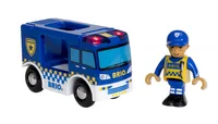 BRIO Eisenbahn Polizeiwagen Light & Sound - Kategorie: Fahrzeuge & Anhänger - Altersempfehlung ab: 3 Jahren - Material: Kunststoff - Eigenschaften: Keine Eigenschaft - Zertifikate: FSC