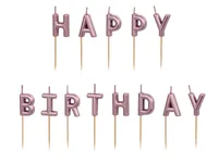 Partydeco Geburtstagskerzen Buchstaben rosegold, H 2.5 cm, 13 Stk - Detailfarbe: Rosegold - Packungsgrösse: 13 Stück - Motiv: Buchstaben - Anlass: Geburtstag