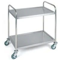 APS Servierwagen Go 91 x 59 x 93 cm, Silber - Tiefe: 91 cm - Breite: 59 cm - Höhe: 93 cm - Detailmaterial: Edelstahl - Grundmaterial: Metall