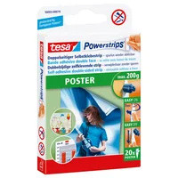 TESA Powerstrips Poster 20 Stück 580030007 ablösbar, Belastbarkeit 200g