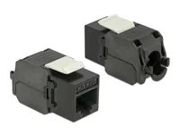 DELOCK Keystone RJ45 Cat6a Buchse 8P8C schwarz ungeschirmt