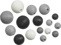 Knorr Prandell Holzperlen Mix 4 20 Stk, Schwarz; Weiss - Packungsgrösse: 20 Stück - Durchmesser: 4 mm - 2.4 mm - Detailfarbe: Weiss - Schwarz - Perlenart: Holzperlen