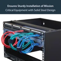 StarTech.com 6U Wall Mount Network Rack - 14 Inch Deep (Low Profile) - 19" Patch Panel Bracket for Shallow Server and IT Equipment, Network Switches - 44lbs/20kg Weight Capacity, Black