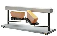 TTM Raclette-Gerät Evolène Schwarz/Silber matt - Kippfunktion: Ja - Anzahl Käsehälften: 2 - Käseform: Dreieck - Halbrund - Rechteck