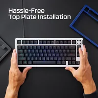 HyperX Alloy Rise Top Plate marineblau - Farbe: Blau - Kompatible Hersteller: HP - Zubehörtyp: Tastatur-Deckplatte