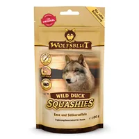 Wolfsblut Softer Snack Squashies Wild Duck, 100g - Snackart: Leckerli - Tierbedürfnis: Kein besonderes Bedürfnis - Geschmacksrichtung: Geflügel - Zertifikate: Keine Zertifizierung - Fleischsorte: Ente - Packungsgrösse: 100 g