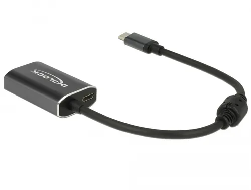 Delock Adapter 4K USB-C – HDMI/USB-C mit PD - Kabeltyp: Adapter - Videoanschluss Seite A: USB Type-C - Videoanschluss Seite B: HDMI - USB Type-C