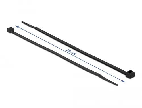 DeLOCK Cable tie with high tensile strength L 200 x W 4.8 mm black 100 pieces