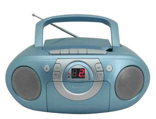 soundmaster Radio/CD-Player SCD5100BL Blau - Radio Tuner: FM - Stromversorgung: Batteriebetrieb - Netzbetrieb - Detailfarbe: Blau - Ausstattung: Kassettendeck - CD-Player - Typ: Portabler Radio