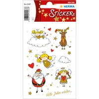Herma Stickers Weihnachtssticker Engel Adele 2 Blatt, 30 Sticker - Verpackungseinheit: 1 Stück - Material: Kunststoff - Detailfarbe: Mehrfarbig - Produkttyp: Weihnachtssticker