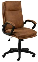 AC Design Bürostuhl Brad, mit Armlehnen und Bremsrollen, Camel - Produkttyp: Bürostuhl - Material Bezug: Mikrofaser - Armlehnen: Ja - Material Fuss: Kunststoff - Rückenart: Polsterrücken - Rollenart: Hartbodenrollen