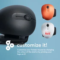 R-Go Tools Ergonomic mouse R-Go Twister, with break software, ambidextrous mouse for both hands, foldable, bluetooth and wired
