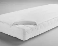 Dormisette Matratzenauflage Premium Zwirn 90 x 200 cm, Weiss - Grösse: 90 x 200 cm - Matratzenhöhe bis: 30 cm - Detailfarbe: Weiss - Trocknergeeignet: Ja - Detailmaterial: Baumwolle (CO) - Grundmaterial: Baumwolle (CO)
