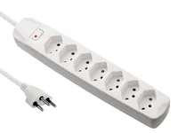 FURBER.power Steckdosenleiste 7x T13 mit Schalter, Weiss - Einsatzgebiet: Indoor - Detailfarbe: Weiss - Kinderschutz: Ja - Steckertyp Ausgang: T13 - Schalter: Ja - Steckdosenanzahl: 7