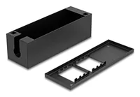 DeLOCK Easy 45 Module Holder for table or wall mounting - 4 ports (22.5 x 45 mm) or 2 ports (45 x 45 mm), metal, black