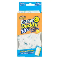 Scrub Daddy Eraser Daddy sponge Rectangular Melamine Blue, Orange, White, Yellow 2 pc(s)