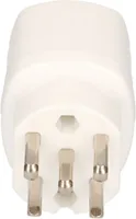 Max Hauri Stecker T25 - Weiss - Detailfarbe: Weiss - Stromanschluss Seite A: T25 - Schalter: Nein - Stromanschluss Seite B: Schraubklemme - Typ: Montagestecker