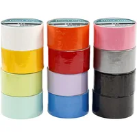 Creativ Company Gewebeband Duct Tape 48 mm x 5 m, Mehrfarbig - Breite: 48 mm - Länge: 5 m - Verpackungseinheit: 12 Stück - Detailfarbe: Mehrfarbig - Klebehaftung: Gute Klebekraft - Art: Gewebeband