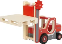 small foot Gabelstapler mit Palette - Themenwelt: Baustelle - Fahrzeugtyp: Gabelstapler - Altersempfehlung ab: 24 Monaten - Sandkastentauglich: Ja